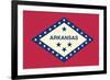 Arkansas State Flag-Lantern Press-Framed Art Print