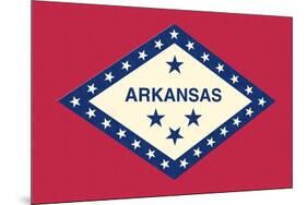 Arkansas State Flag-Lantern Press-Mounted Art Print