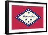 Arkansas State Flag-Lantern Press-Framed Art Print