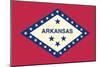 Arkansas State Flag-Lantern Press-Mounted Art Print