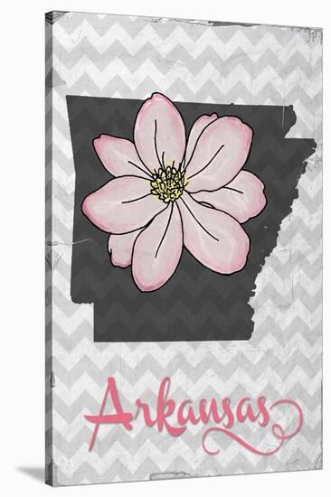Arkansas - State Flower - Apple Blossom-Lantern Press-Stretched Canvas