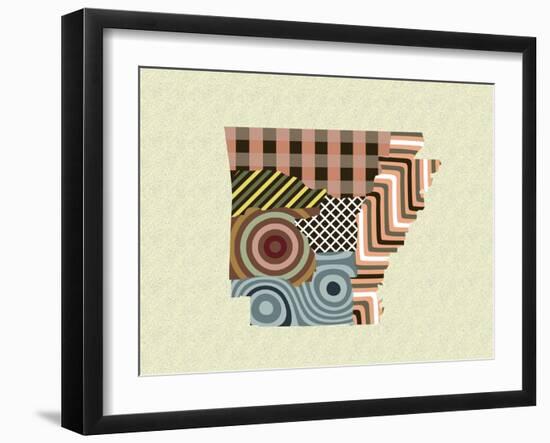 Arkansas State Map-Lanre Adefioye-Framed Giclee Print