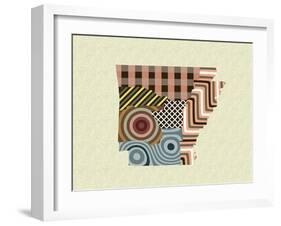 Arkansas State Map-Lanre Adefioye-Framed Giclee Print