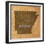 Arkansas State Words-David Bowman-Framed Giclee Print