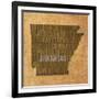 Arkansas State Words-David Bowman-Framed Giclee Print