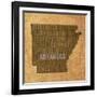 Arkansas State Words-David Bowman-Framed Giclee Print