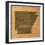 Arkansas State Words-David Bowman-Framed Giclee Print