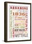 Arkansas - Typography-Lantern Press-Framed Art Print