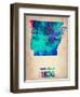 Arkansas Watercolor Map-NaxArt-Framed Art Print