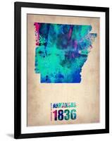 Arkansas Watercolor Map-NaxArt-Framed Art Print