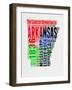 Arkansas Watercolor Word Cloud-NaxArt-Framed Art Print