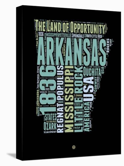 Arkansas Word Cloud 1-NaxArt-Stretched Canvas