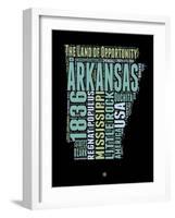 Arkansas Word Cloud 1-NaxArt-Framed Art Print