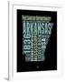 Arkansas Word Cloud 1-NaxArt-Framed Art Print