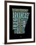 Arkansas Word Cloud 1-NaxArt-Framed Art Print