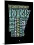 Arkansas Word Cloud 1-NaxArt-Mounted Art Print