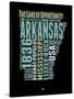 Arkansas Word Cloud 1-NaxArt-Stretched Canvas