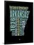 Arkansas Word Cloud 1-NaxArt-Framed Art Print