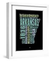 Arkansas Word Cloud 1-NaxArt-Framed Art Print