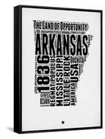 Arkansas Word Cloud 2-NaxArt-Framed Stretched Canvas