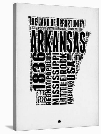 Arkansas Word Cloud 2-NaxArt-Stretched Canvas