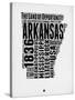 Arkansas Word Cloud 2-NaxArt-Stretched Canvas