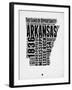 Arkansas Word Cloud 2-NaxArt-Framed Art Print