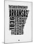 Arkansas Word Cloud 2-NaxArt-Mounted Art Print