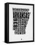 Arkansas Word Cloud 2-NaxArt-Framed Stretched Canvas