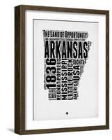 Arkansas Word Cloud 2-NaxArt-Framed Art Print