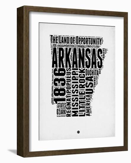 Arkansas Word Cloud 2-NaxArt-Framed Art Print