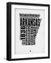 Arkansas Word Cloud 2-NaxArt-Framed Art Print