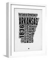 Arkansas Word Cloud 2-NaxArt-Framed Art Print