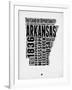 Arkansas Word Cloud 2-NaxArt-Framed Art Print