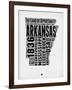 Arkansas Word Cloud 2-NaxArt-Framed Art Print