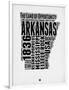 Arkansas Word Cloud 2-NaxArt-Framed Art Print