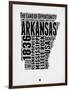 Arkansas Word Cloud 2-NaxArt-Framed Art Print