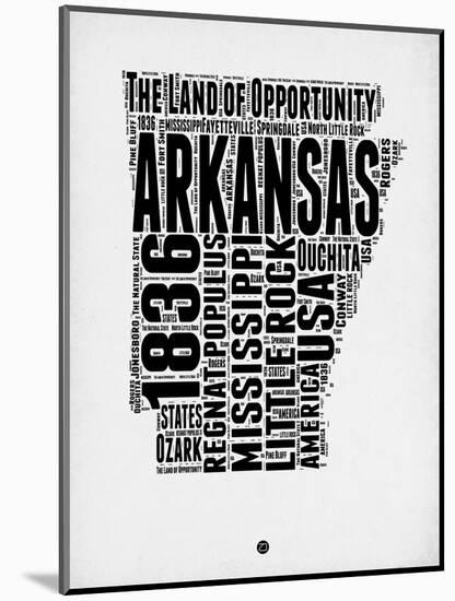Arkansas Word Cloud 2-NaxArt-Mounted Art Print