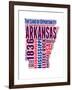 Arkansas Word Cloud Map-NaxArt-Framed Art Print