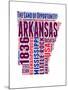 Arkansas Word Cloud Map-NaxArt-Mounted Art Print