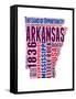 Arkansas Word Cloud Map-NaxArt-Framed Stretched Canvas