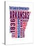 Arkansas Word Cloud Map-NaxArt-Stretched Canvas