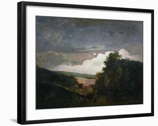 Arkwright's Cotton Mills by Night, C.1782-3-Joseph Wright of Derby-Framed Giclee Print