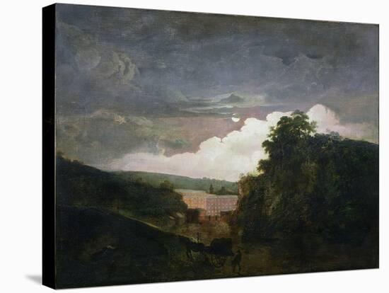 Arkwright's Cotton Mills by Night, C.1782-3-Joseph Wright of Derby-Stretched Canvas