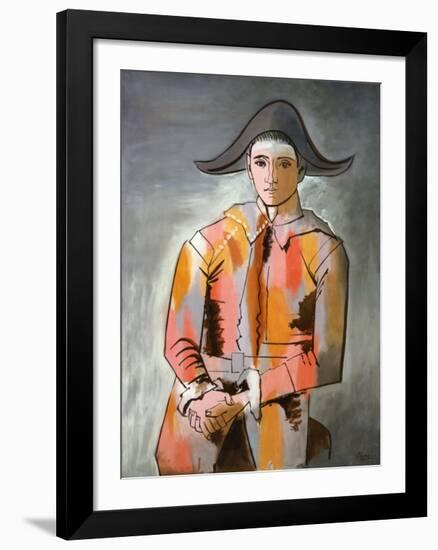 Arlequin, Les Mains Croisee, 1923-Pablo Picasso-Framed Art Print