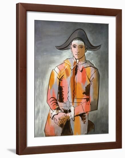 Arlequin, Les Mains Croisee, 1923-Pablo Picasso-Framed Art Print