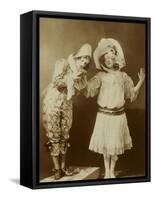 Arlequin tenant la main de Colombine ( l'actrice Jane Renouardt )-Charles Reutlinger-Framed Stretched Canvas