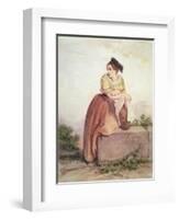 Arlesienne from the Time of Daudet and Bizet-Joseph Bonaventure Laurens-Framed Giclee Print