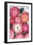 Arleth ranunculus bouquet in warm pink-Rosana Laiz Garcia-Framed Giclee Print