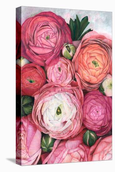 Arleth ranunculus bouquet in warm pink-Rosana Laiz Garcia-Stretched Canvas